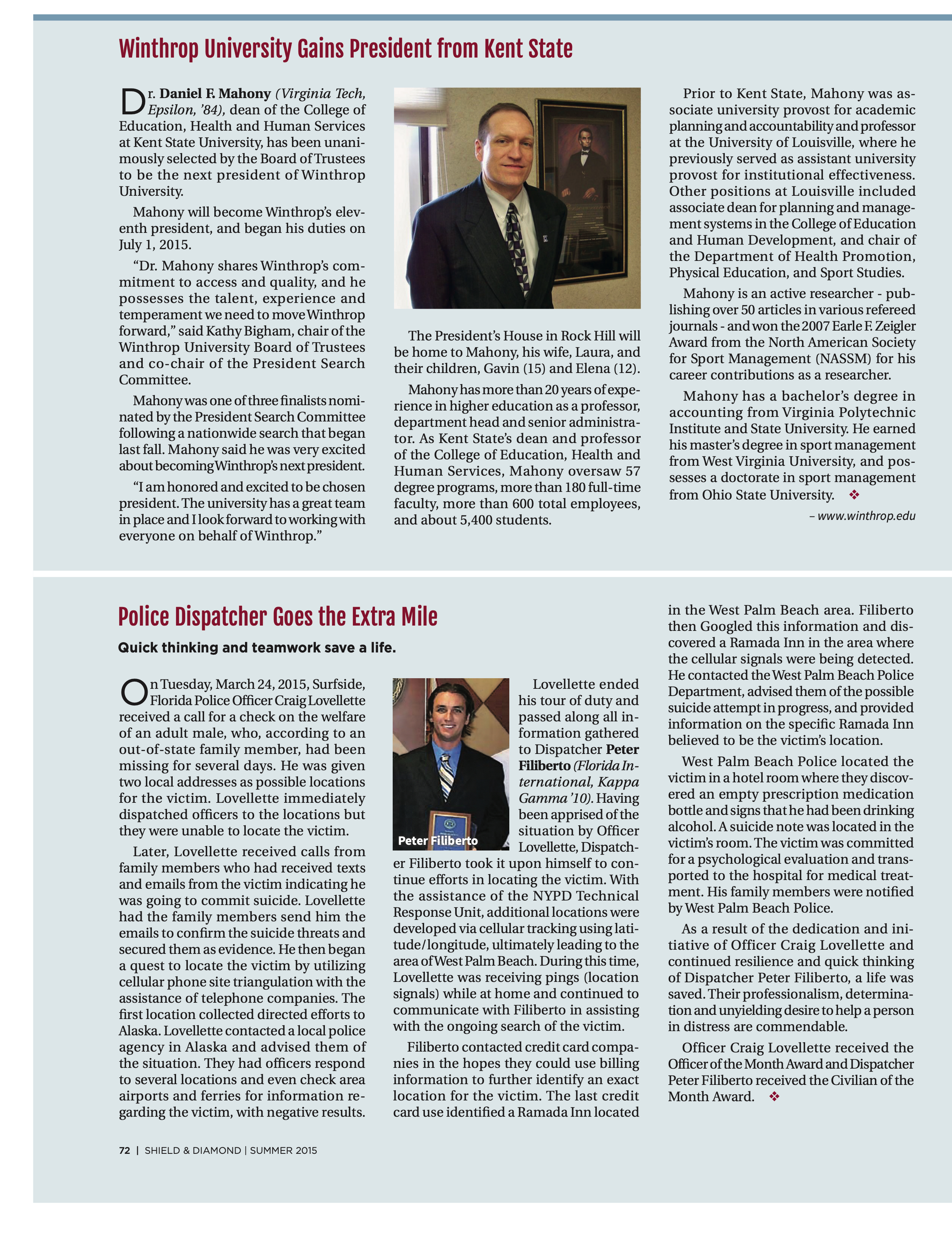 Winthrop University Gains President From Kent State